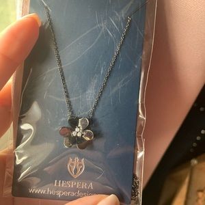 Gunmetal Clover pendant